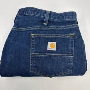 Carhartt Men's 42x30 Blue Medium Wash Rugged Flex Straight Fit Jeans